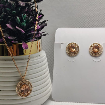 Radiant Rose Gold Locket Set