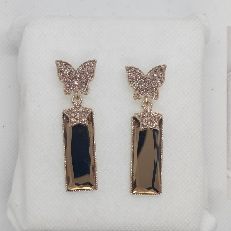 Black China Gold Earrings