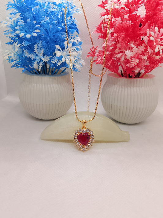 Lovely Maroon Rhinestone Pendant