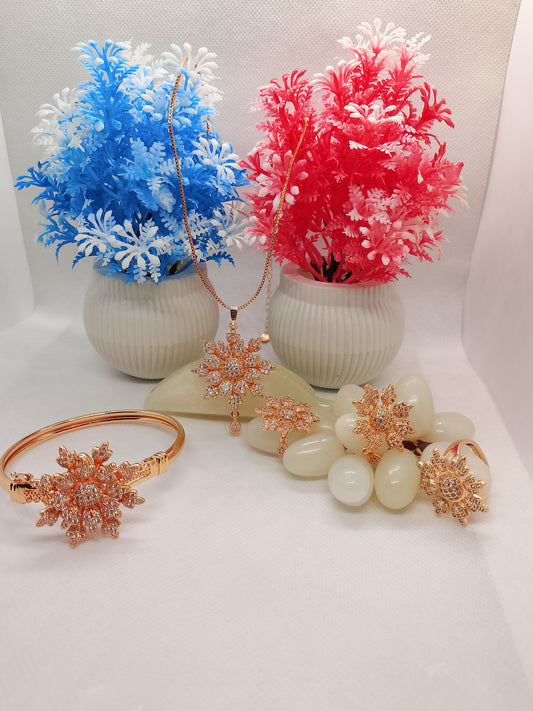 Elegant Floral Jewelry Set